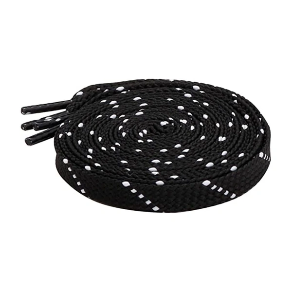 GRAH SANGRAH® (2 Pair) Flat Shoelaces For Athletic, Casual , Sports, Gym Shoes Double Color Twill - 120 CM, BLK WHT