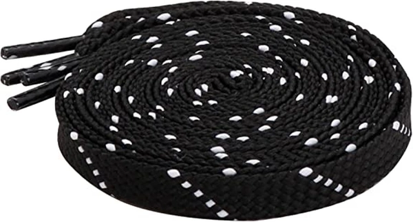 GRAH SANGRAH® 2 Pair (1 Pair Per Single Color) Flat Unisex Shoelaces For Casual, Running Sports Shoes Double Color Twil - 120 CM, BLK WHT-RED