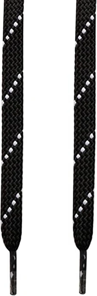 GRAH SANGRAH® (2 Pair) Flat Shoelaces For Athletic, Casual , Sports, Gym Shoes Double Color Twill - 120 CM, BLK WHT