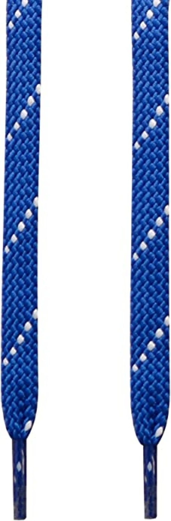 GRAH SANGRAH® (2 Pair) Flat Shoelaces For Athletic, Casual , Sports, Gym Shoes Double Color Twill - 120 CM, BLUE WHT