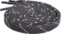 GRAH SANGRAH® 2 Pair (1 Pair Per Single Color) Flat Unisex Shoelaces For Casual, Running Sports Shoes Double Color Twil - 120 CM, Grey- WHT RED
