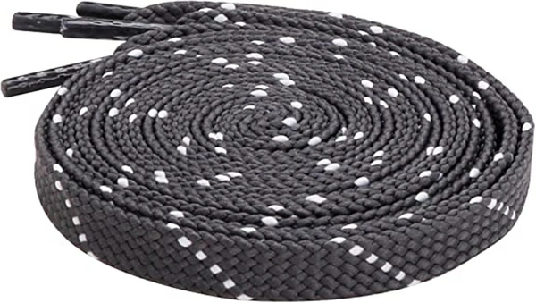 GRAH SANGRAH® 1 Pair FLAT | 1 Pair Round | Unisex Shoe Lace for Running, Sport or Gym Shoelace (2 Pair | 120 CM) - 120 CM, Gray