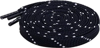 GRAH SANGRAH® 3 Pair (1 Pair Per Single Color) Flat Unisex Shoelaces For Casual, Running Sports Shoes Double Color Twill - 120 CM, Grey / Black / White Blue