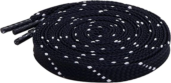 GRAH SANGRAH® 3 Pair (1 Pair Per Single Color) Flat Unisex Shoelaces For Casual, Running Sports Shoes Double Color Twill - 120 CM, Grey / Black / White Blue