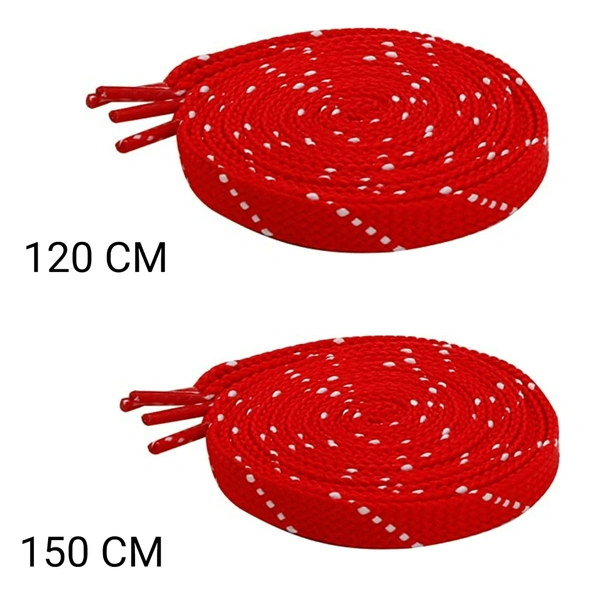 GRAH SANGRAH® 2 Pair | 1 Pair 120 CM | 1 Pair 150 CM| Flat, Sport or Gym Sneaker Shoelace - 120 or 150 CM, Red White