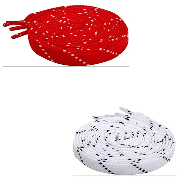 GRAH SANGRAH® 2 Pair (1 Pair Per Single Color) Flat Unisex Shoelaces For Casual, Running Sports Shoes Double Color Twil - 150 CM, Red White- White Black