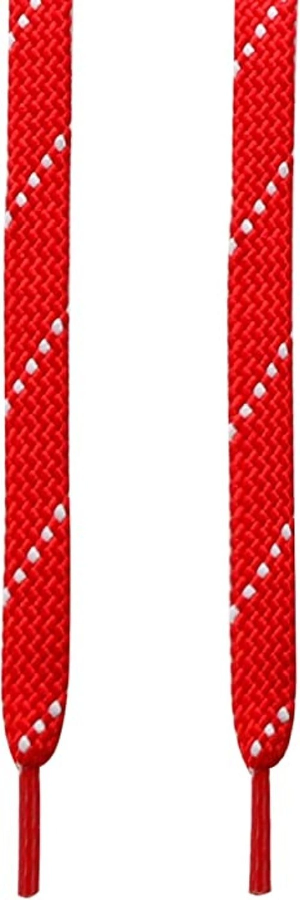 GRAH SANGRAH® (2 Pair) Flat Shoelaces For Athletic, Casual , Sports, Gym Shoes Double Color Twill - 120 CM, Red