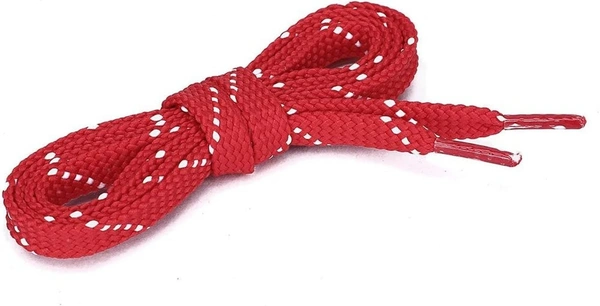 GRAH SANGRAH® (2 Pair) Flat Shoelaces For Athletic, Casual , Sports, Gym Shoes Double Color Twill - 120 CM, Red