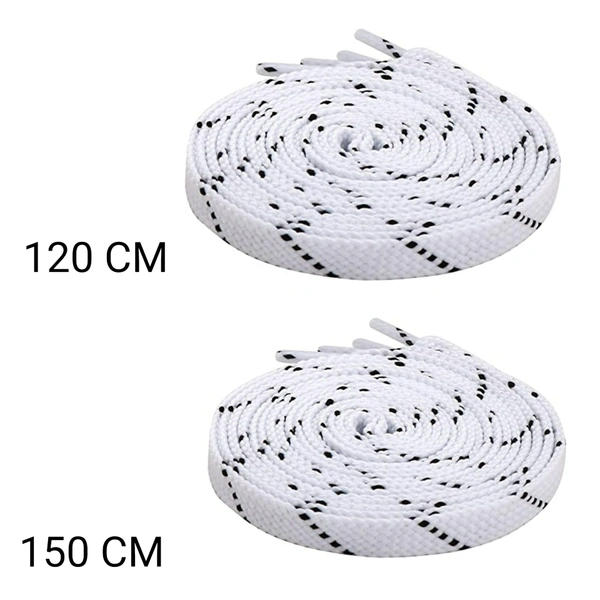 GRAH SANGRAH® 2 Pair | 1 Pair 120 CM | 1 Pair 150 CM| Flat, Sport or Gym Sneaker Shoelace - 120 or 150 CM, Black White
