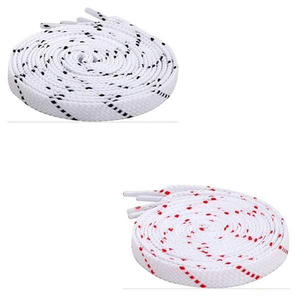 GRAH SANGRAH® 2 Pair (1 Pair Per Single Color) Flat Unisex Shoelaces For Casual, Running Sports Shoes Double Color Twil - 120 CM, WHT BLK-WHT RED