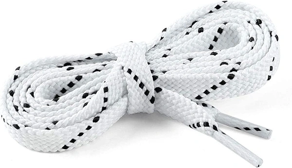 GRAH SANGRAH® (2 Pair) Flat Shoelaces For Athletic, Casual , Sports, Gym Shoes Double Color Twill - 150 CM, White Black