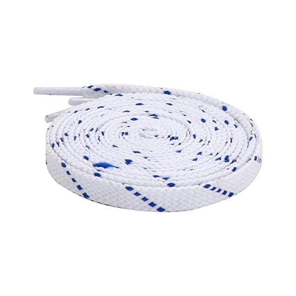 GRAH SANGRAH® (2 Pair) Flat Shoelaces For Athletic, Casual , Sports, Gym Shoes Double Color Twill - 120 CM, White Blue