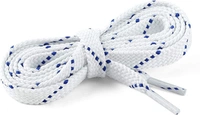 GRAH SANGRAH® (2 Pair) Flat Shoelaces For Athletic, Casual , Sports, Gym Shoes Double Color Twill - 120 CM, White Blue