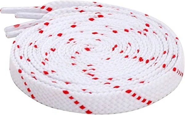 GRAH SANGRAH® 2 Pair (1 Pair Per Single Color) Flat Unisex Shoelaces For Casual, Running Sports Shoes Double Color Twil - 120 CM, BLK WHT-WHT RED