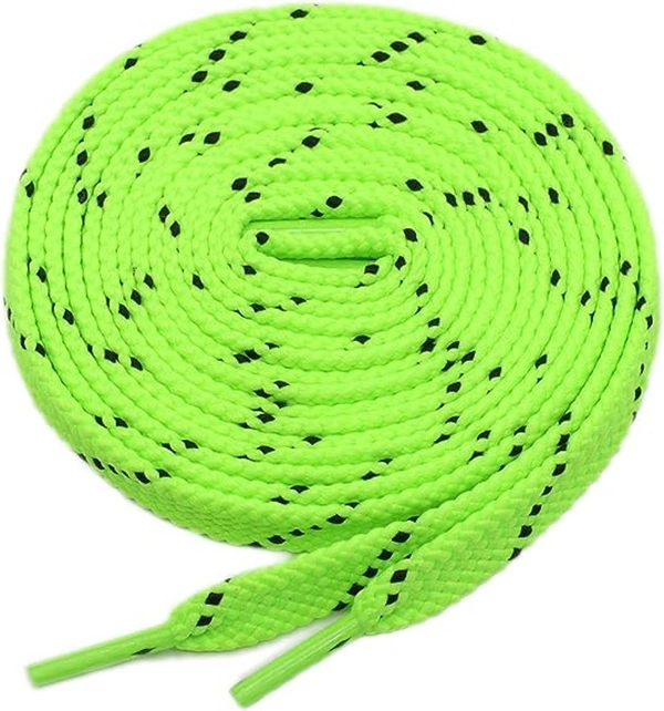 GRAH SANGRAH® (2 Pair) Flat Shoelaces For Athletic, Casual , Sports, Gym Shoes Double Color Twill - 120 CM, Fluorescent