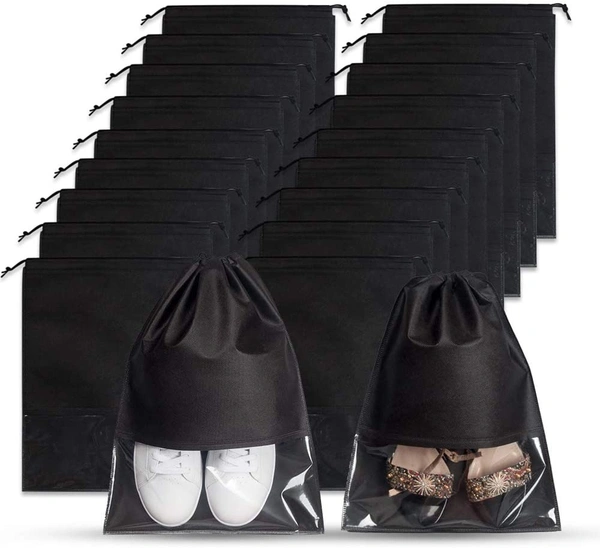 GRAH SANGRAH® Shoe Bag For Travel & Storage Organizer For Women & Men Accessories Shoe Organizer Shoe Bags Pouches Travel Shoe Cove & Pouch-Pack of 05 - Free Size, Cream