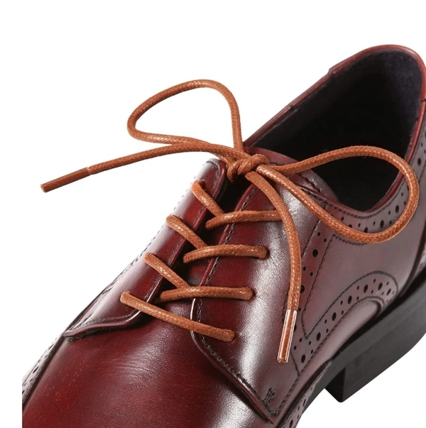 GRAH SANGRAH® (2 Pair Partwear Shoelaces Dress Shoes Boots Leather Shoe Laces For Formal Shoes - 60 CM, Brown