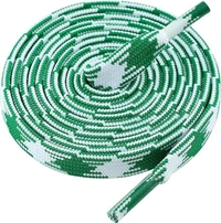 GRAH SANGRAH® 2 Pair | 1 Pair 120 CM | 1 Pair 150 CM| Flat, Sport or Gym Sneaker Shoelace - 120 or 150 CM, Green White