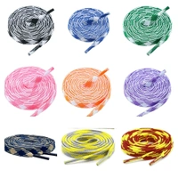GRAH SANGRAH® 2 Pairs Fashionable Double Layer Flat Colored Shoe laces for Sneakers - 120 CM, Green White