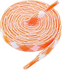 GRAH SANGRAH® 2 Pair | 1 Pair 120 CM | 1 Pair 150 CM| Flat, Sport or Gym Sneaker Shoelace - 120 or 150 CM, Orange White