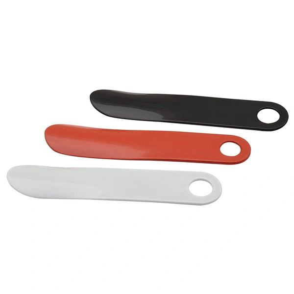 GRAH SANGRAH® Stylish Plastic Shoe Horns (Pack of 3 Pcs) - Free Size, Multi Color