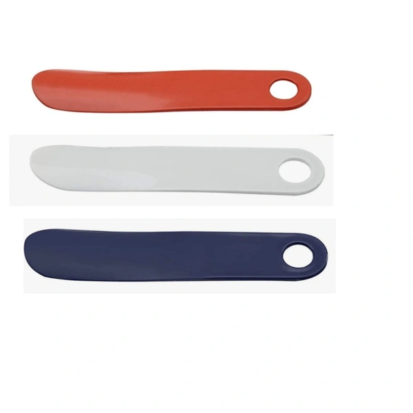 RAH SANGRAH® GRAH SANGRAH® Stylish Plastic Shoe Horns (Pack of 3 Pcs) - Free Size, Multi Color