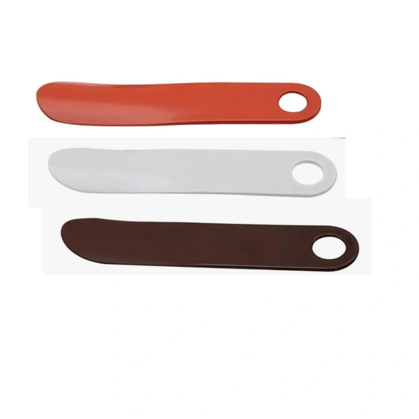 GRAH SANGRAH® Stylish Plastic Shoe Horns (Pack of 3 Pcs) - Free Size, Multi Color