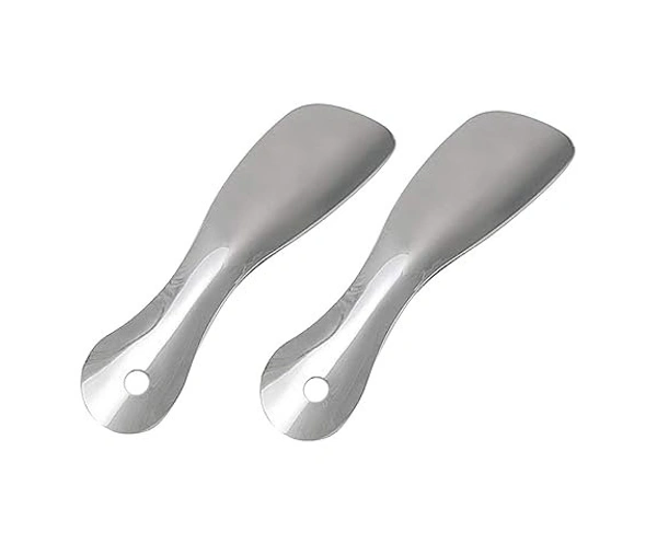 GRAH SANGRAH® Stylish Steel Shoe Horn (2 Pcs Pack) - Free Size, White