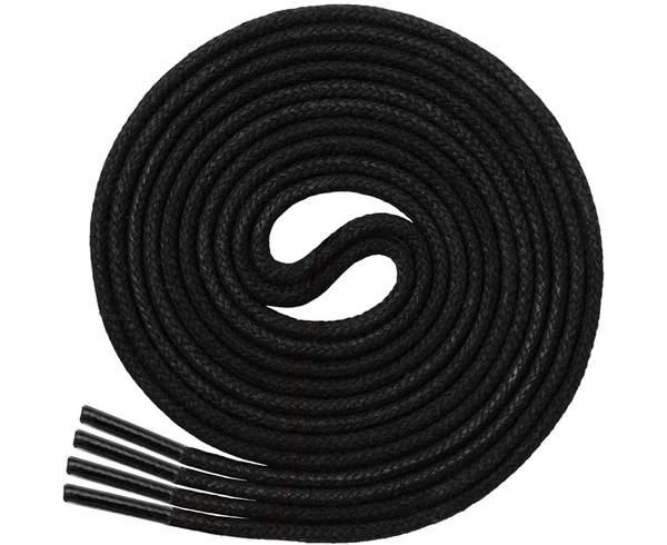 GRAH SANGRAH® (3 Pair) 1 Pair Per Color Waxed Cotton Dress Round Shoelaces For Formal Shoes/Leather Shoe/Boots - 60 CM, Black-Tan-Dark Maroon