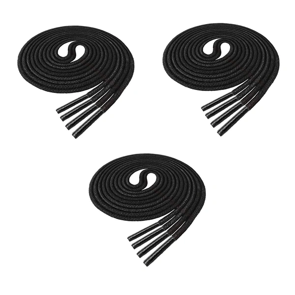 GRAH SANGRAH® (2 Pair Partwear Shoelaces Dress Shoes Boots Leather Shoe Laces for Formal Shoes - 75 CM, Black