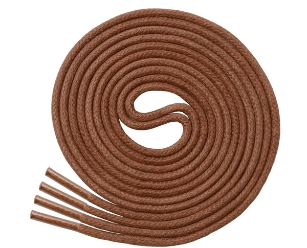 GRAH SANGRAH® (3 Pair) 1 Pair Per Color Waxed Cotton Dress Round Shoelaces For Formal Shoes/Leather Shoe/Boots - 60 CM, Black-Tan-Dark Maroon