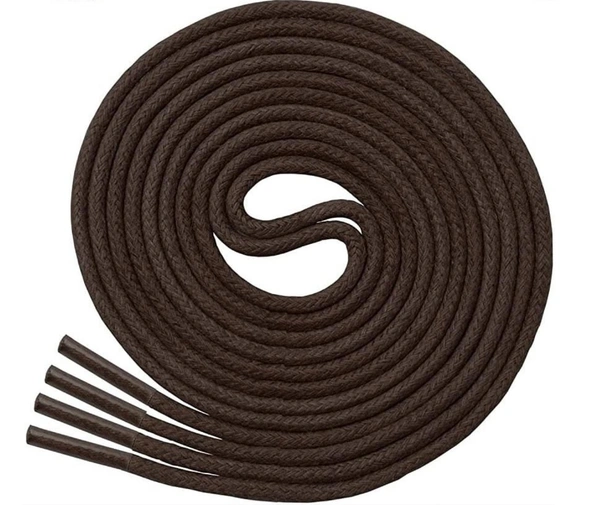 GRAH SANGRAH® (3 Pair) 1 Pair Per Color Waxed Cotton Dress Round Shoelaces For Formal Shoes/Leather Shoe/Boots - 120 CM, Dark Brown-Navy-Maroon