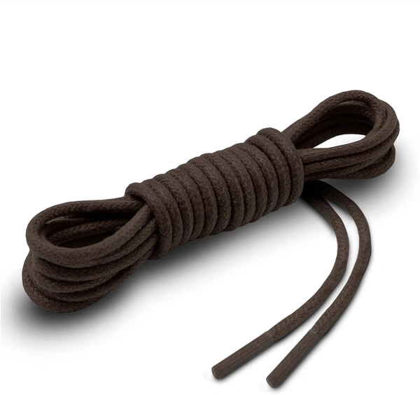 GRAH SANGRAH® (2 Pair Partwear Shoelaces Dress Shoes Boots Leather Shoe Laces For Formal Shoes - 120 CM, Dark Brown