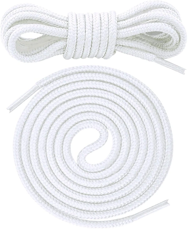 GRAH SANGRAH® (2 Pair Partwear Shoelaces Dress Shoes Boots Leather Shoe Laces For Formal Shoes - 120 CM, White