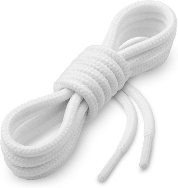 GRAH SANGRAH® (2 Pair Partwear Shoelaces Dress Shoes Boots Leather Shoe Laces For Formal Shoes - 120 CM, White