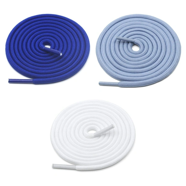 GRAH SANGRAH® 3 Pair (1 Pair Per Single Color) Unisex Shoes Laces For Sport, Running Casual Gym Shoelaces - 120 CM, Blue_ Sky_ Pink
