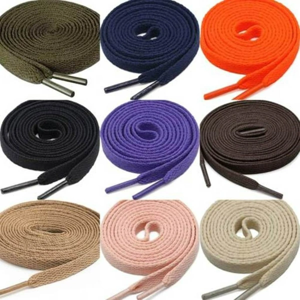 GRAH SANGRAH® 3 Pair (1 Pair Per Single Color) Flat Shoe Lace For Running, Sport Or Gym Shoelace - 150 CM, Moon Light_ Navy_ Black
