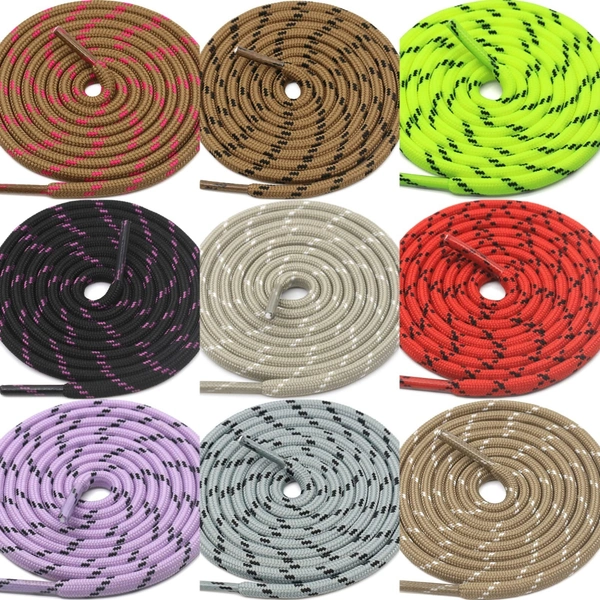 GRAH SANGRAH® (3 Pair) (1 Pair Per Single Color) Shoes Laces Athletic Shoelaces For Sport/Running Shoes Shoe Strings - 120 CM, Black Red/ Red Black / Purple