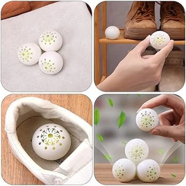 GRAH SANGRAH® (10 Pcs) Deodorizer Balls Shoe Cabinet Deodorant Balls Sneaker Air Freshener Balls Gym Bags Lockers Car Sneaker Odor Balls Shoe Deodorizers For Home Office - Free Size