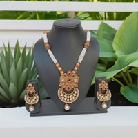 Ethnic Royal Red Kundan Necklace Set