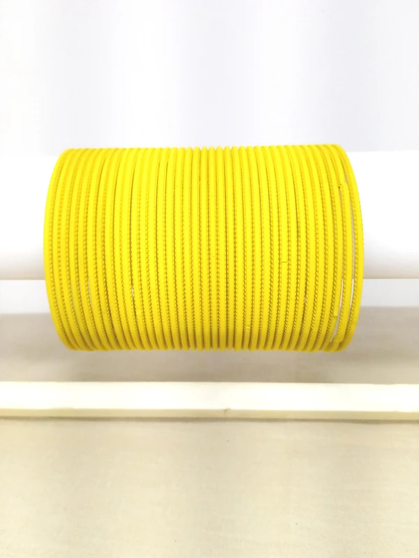 Metal Premium Matte Bangles Set of 3DZN - 2.8, Yellow