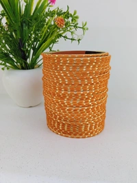 Metal Velvet Bund Set of 36 Bangles.  - 2.4, California