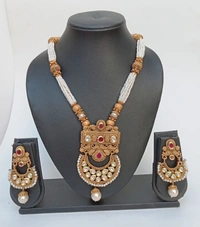 Ethnic Royal Red Kundan Necklace Set