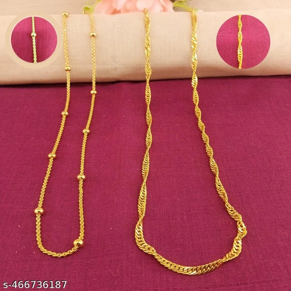 Fancy Micro Gold Plated Chain "Combo Pack"  - 