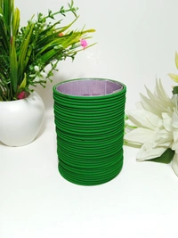 Metal Premium Matte Bangles Set of 3DZN - 2.6, Forest Green