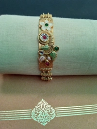 Traditional Rajwadi Brass Meenakari Kundan Bracelet. - to can wear from 22 to 28 size
