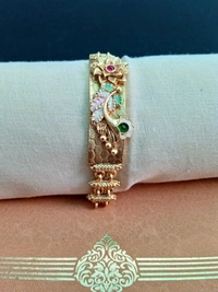 Traditional Rajwadi Brass Meenakari Kundan  Bracelet. - to can wear from 22 to 28 size