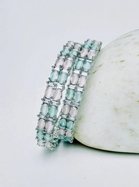 Silver AD Bangles Set  - 2.4