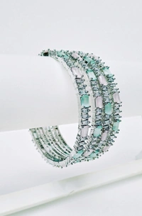 Trendy AD Bangles Set - 2.8