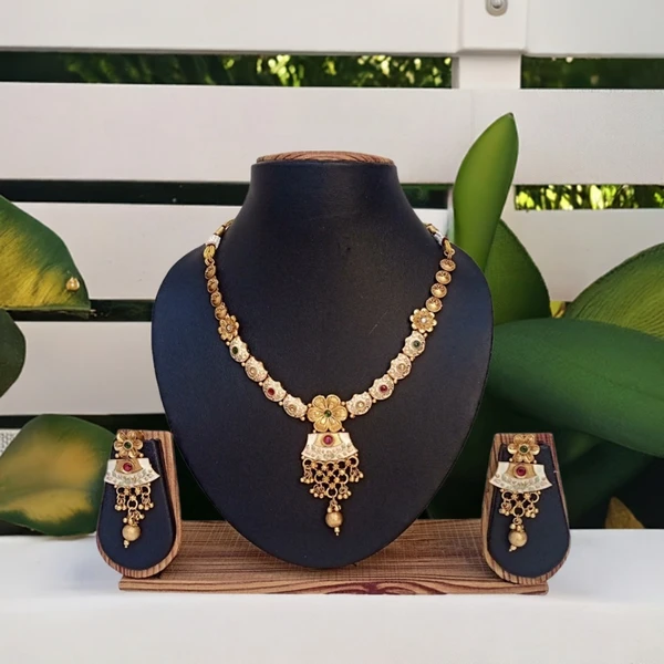 Traditional Multi Kundan & Meenakari Necklace Set